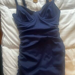 Navy Blue one piece bathing suit